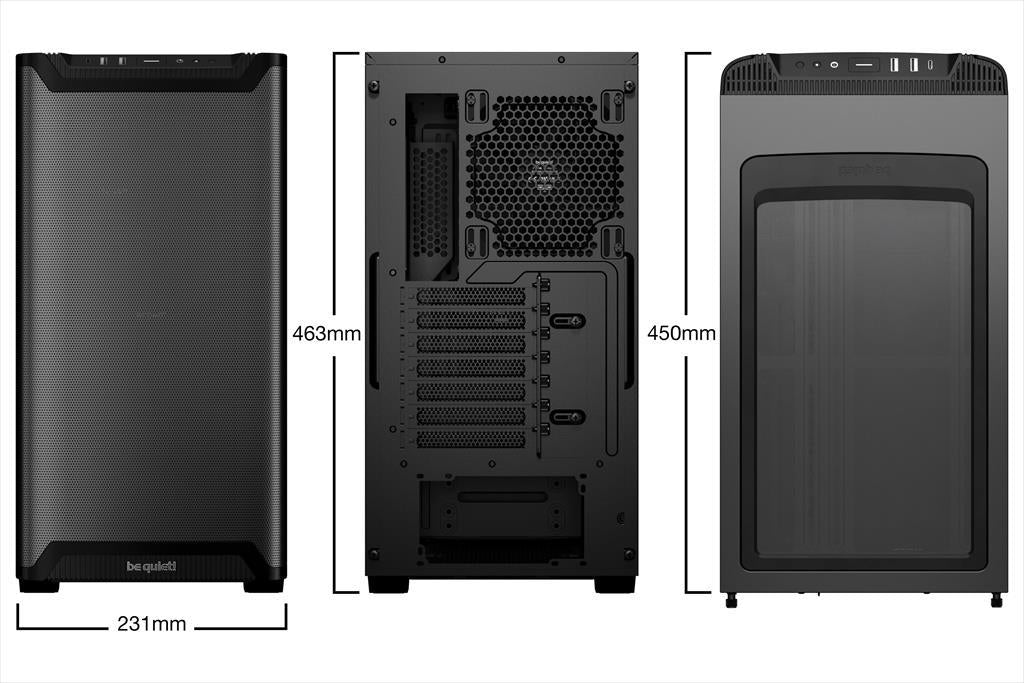 CASE BE QUIET! ATX Mid-Tower Pure Base 501 Airflow, 2x140mm Pure Wings 3, Black BG074