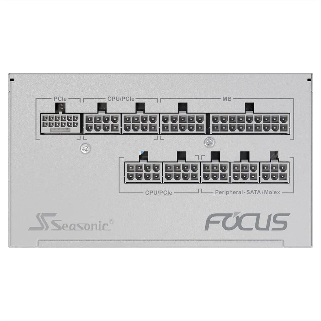 PSU 750W SEASONIC FOCUS GX-750 (2024) WHITE w/PCIE 5.1 80+ GOLD , Fully Modular, FOCUS GX-750-V4-WHITE