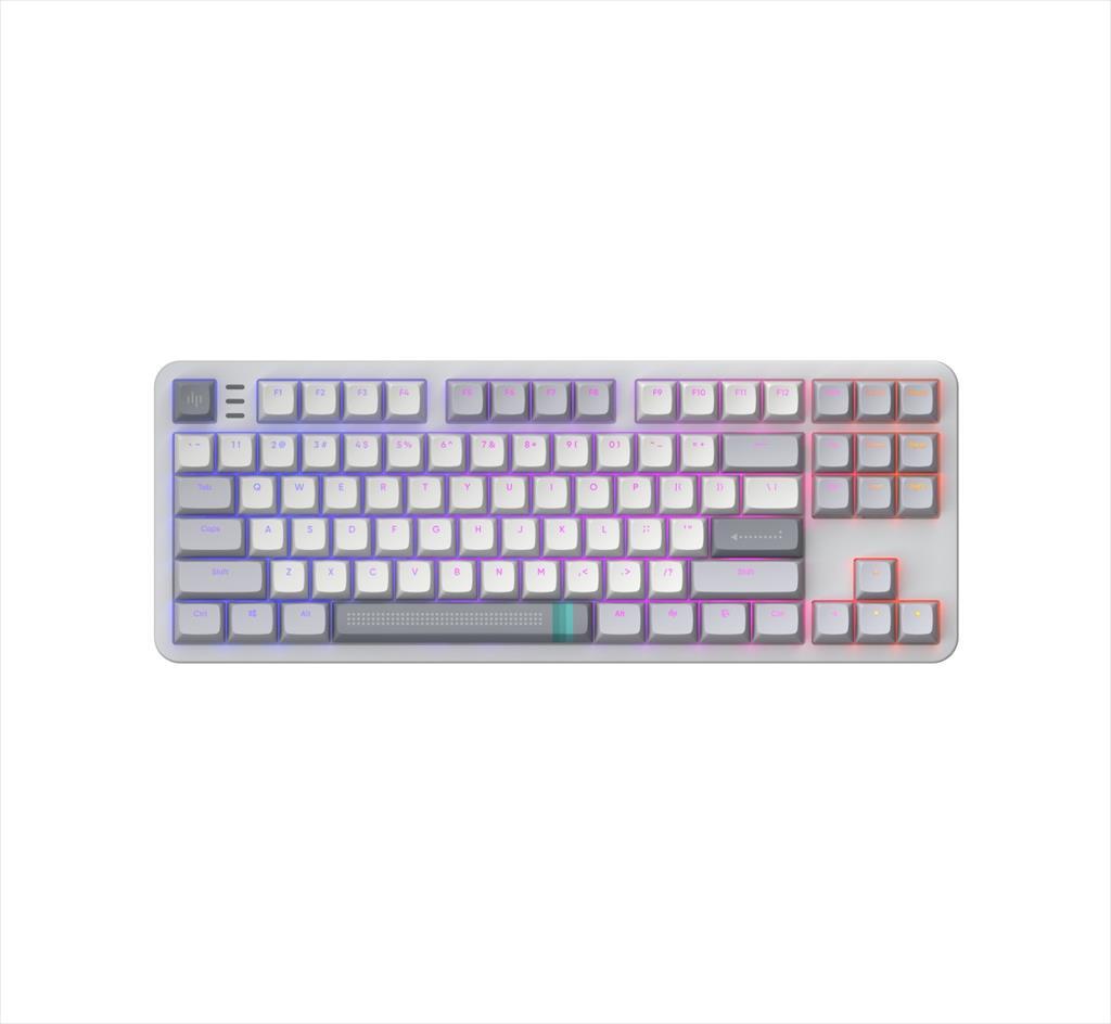 KEYBOARD MECHANICAL DARK PROJECT ALU87A DAYLIGHT TKL HS RGB linear mechanical switches G3ms Zircon, +4 switch +Keycap Language Set ANSI layout