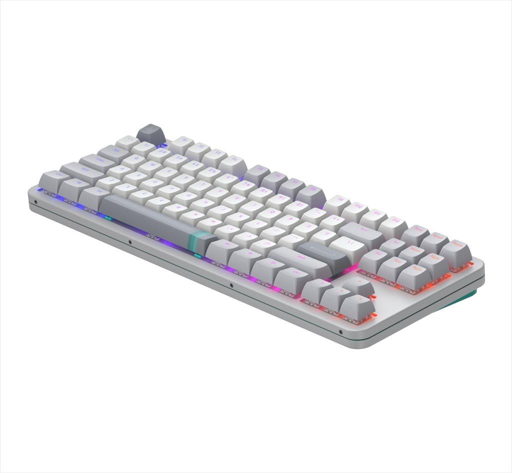 KEYBOARD MECHANICAL DARK PROJECT ALU87A DAYLIGHT TKL HS RGB linear mechanical switches G3ms Zircon, +4 switch +Keycap Language Set ANSI layout