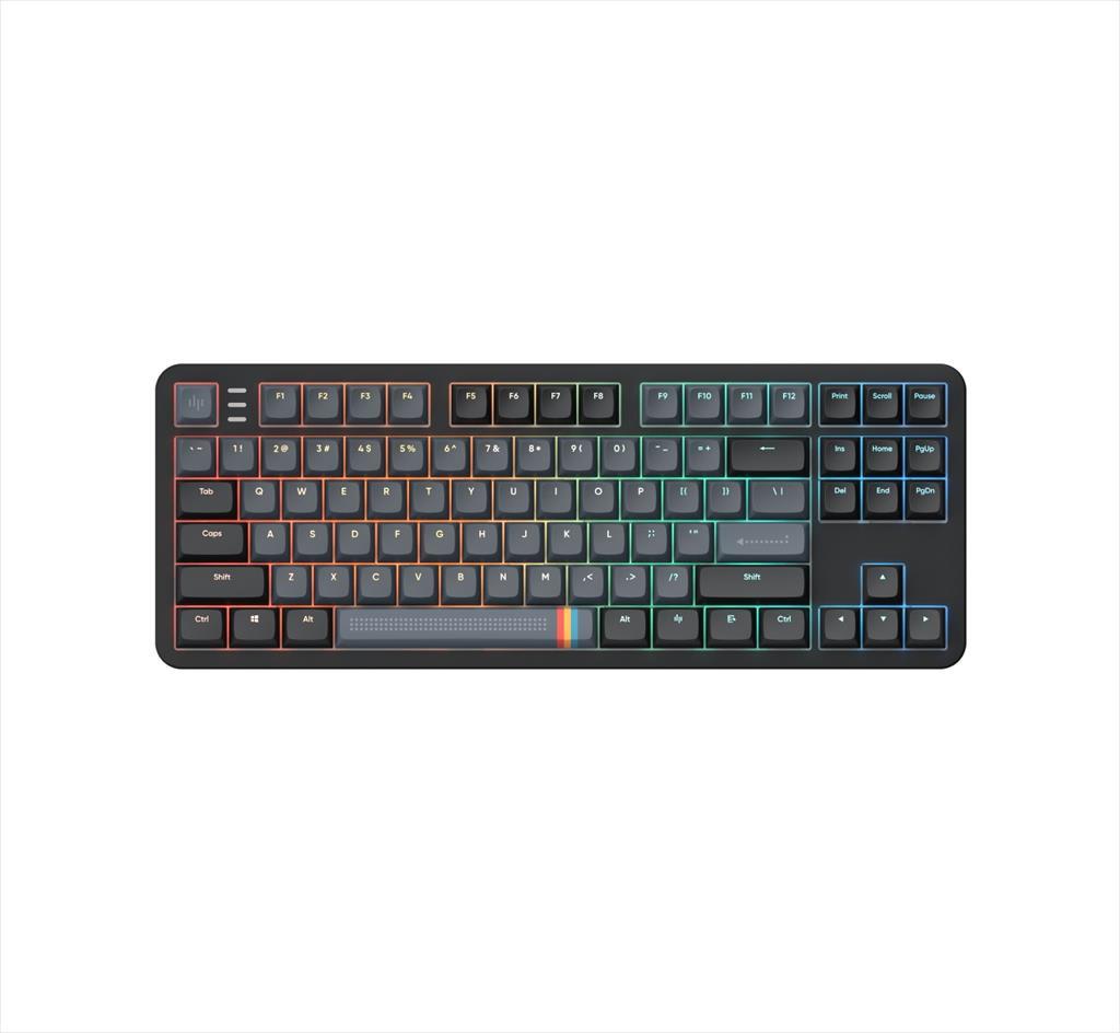 KEYBOARD MECHANICAL DARK PROJECT ALU87A MIDNIGHT TKL HS RGB linear mechanical switches G3ms Zircon, +4 switch +Keycap Language Set ANSI layout