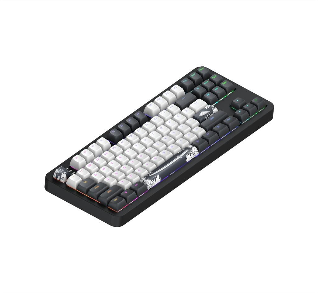 KEYBOARD MECHANICAL DARK PROJECT ALU87B BUSHIDO TKL HS RGB linear mechanical switches G3ms Moonstone- Pre-lubed, +4 switch +Keycap Language Set ANSI layout