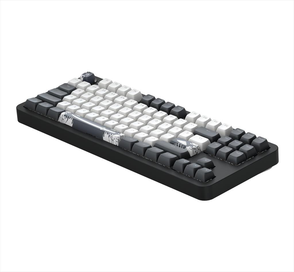 KEYBOARD MECHANICAL DARK PROJECT ALU87B BUSHIDO TKL HS RGB linear mechanical switches G3ms Moonstone- Pre-lubed, +4 switch +Keycap Language Set ANSI layout