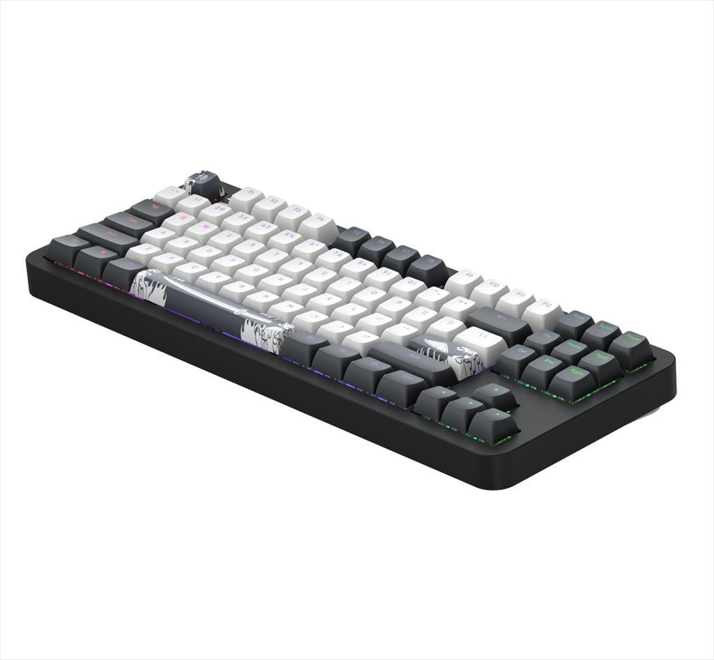 KEYBOARD MECHANICAL DARK PROJECT ALU87B BUSHIDO TKL HS RGB linear mechanical switches G3ms Moonstone- Pre-lubed, +4 switch +Keycap Language Set ANSI layout