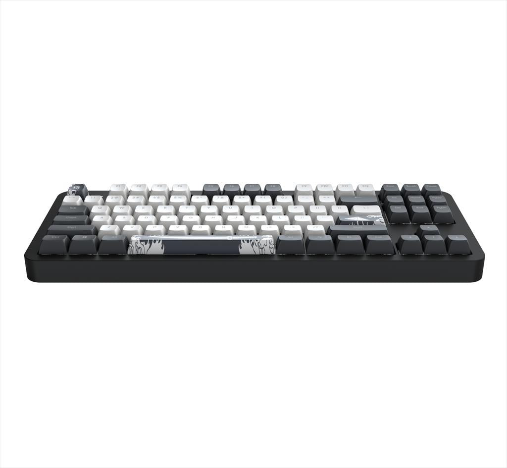 KEYBOARD MECHANICAL DARK PROJECT ALU87B BUSHIDO TKL HS RGB linear mechanical switches G3ms Moonstone- Pre-lubed, +4 switch +Keycap Language Set ANSI layout
