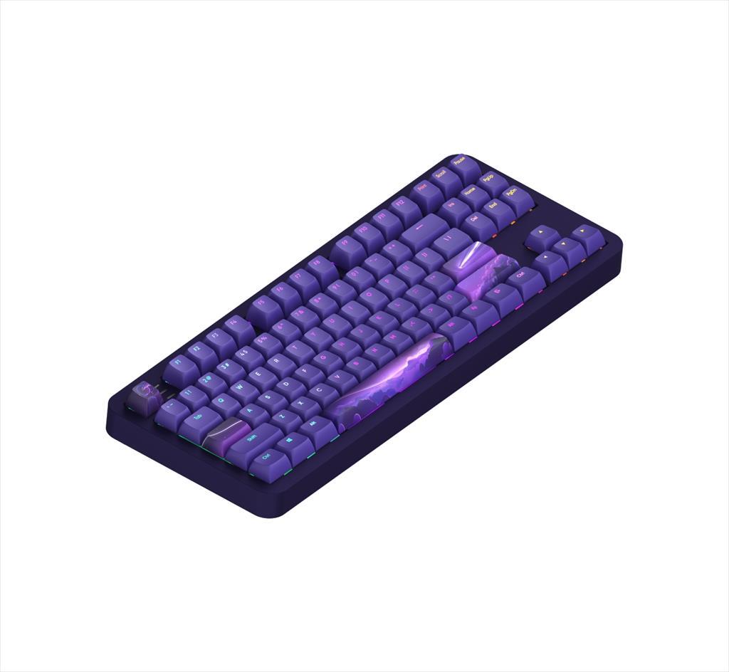 KEYBOARD MECHANICAL DARK PROJECT ALU87B CELESTIAL TKL HS RGB linear mechanical switches G3ms Voidstone — Silent, Pre-lubed, +4 switch +Keycap Language Set ANSI layout