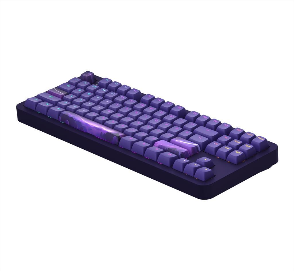 KEYBOARD MECHANICAL DARK PROJECT ALU87B CELESTIAL TKL HS RGB linear mechanical switches G3ms Voidstone — Silent, Pre-lubed, +4 switch +Keycap Language Set ANSI layout