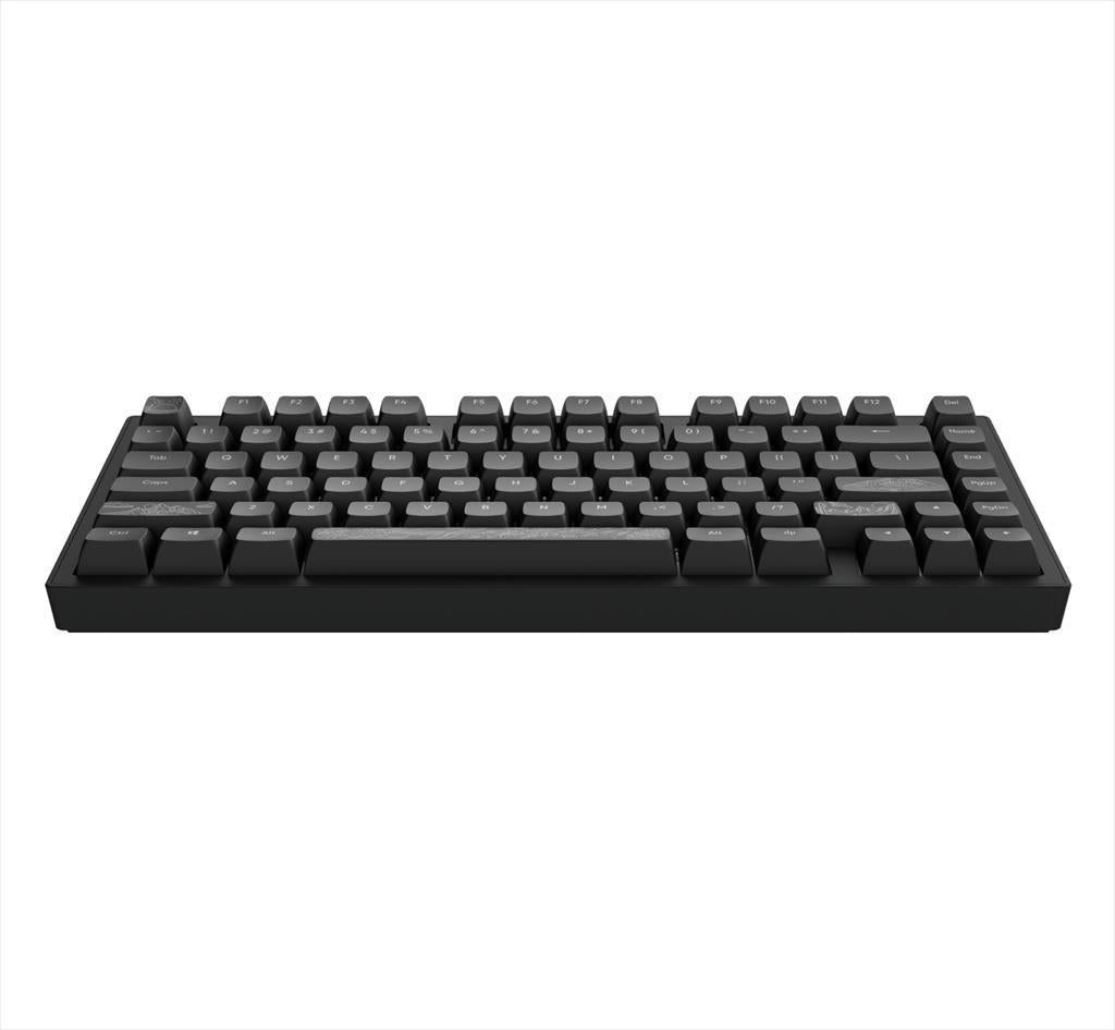 KEYBOARD MECHANICAL DARK PROJECT ALU81A TERRA NOSTRA BLACK HS RGB linear mechanical switches G3ms Moonstone- Pre-lubed, +4 switch, COILED CABLE ANSI layout