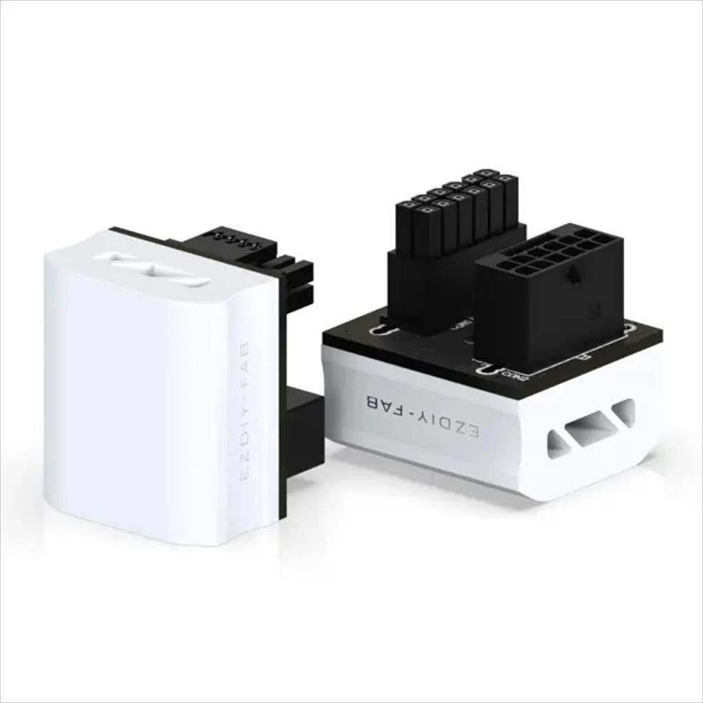 VGA POWER ADAPTER EZDIY-FAB 12VHPWR 600W STD 180 DEGREES white