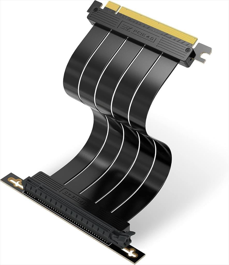 CABLE RISER EZDIY-FAB HIgh Speed PCIe x16 M To PCIe x16 F 200mm Gen 4.0, right angle, black