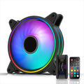 COOLERS CASE FAN 3x120mm EZDIY-FAB MOONLIGHT Black, PWM, 1300 RPM, w/Controller HUB-X and remote