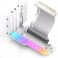 GPU VERTICAL BRACKET KIT EZDIY-FAB SHIELD ARGB PCIe 16x Gen4 w/RISER CABLE 115mm, 90° White