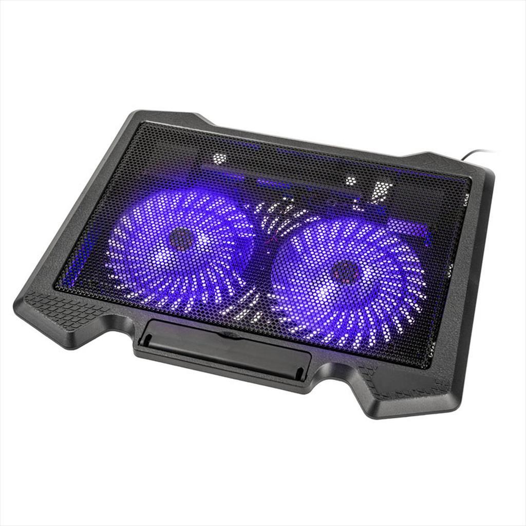 NOTEBOOK STAND COOLER KOLINK KL-N200 15.6", 2x 140mm fans, Blue LED, USB, Black