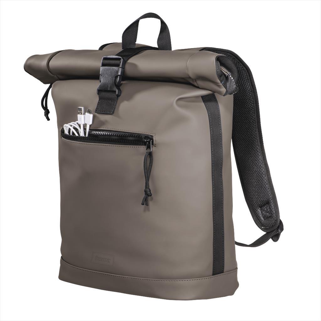 BACKPACK HAMA "Merida" Roll-Top BACKPACK TAUPE 40cm (15,6" LAPTOP), 216494