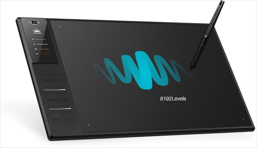 PEN TABLET HUION INSPIROY WH1409 V2 13.8"x8.6", Wi-Fi 2.4Ghz, 8192 Levels, 5080 LPI, Black