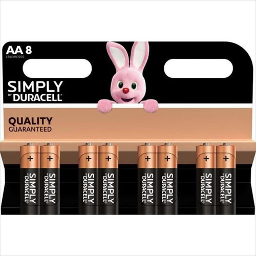 Battery DURACELL LR6 SIMPLY ALKALINE, 8xAA  1.5V 8pcs pack blister MN1500