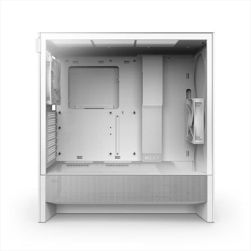 CASE NZXT E-ATX Mid-Tower H5 FLOW (2024) w/Mesh Front & top MESH 2xF120Q, USB 3.2 type-C, 1xUSB 3.2 type A, Matte White CC-H52FW-01