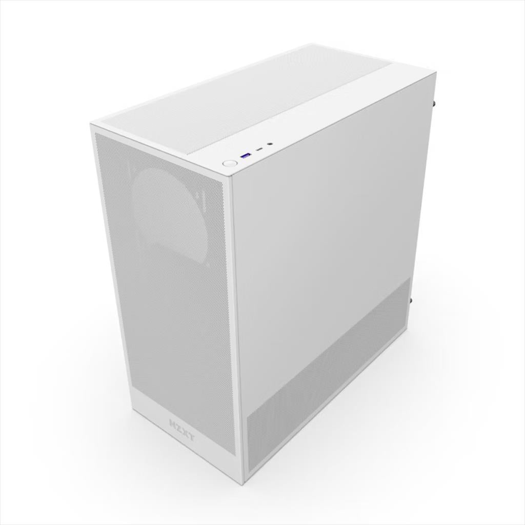 CASE NZXT E-ATX Mid-Tower H5 FLOW (2024) w/Mesh Front & top MESH 2xF120Q, USB 3.2 type-C, 1xUSB 3.2 type A, Matte White CC-H52FW-01