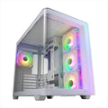 CASE FSP ATX Mid-Tower M580-WA, 4x120mm reverse PWM ARGB, w/CURVED GLASS, White
