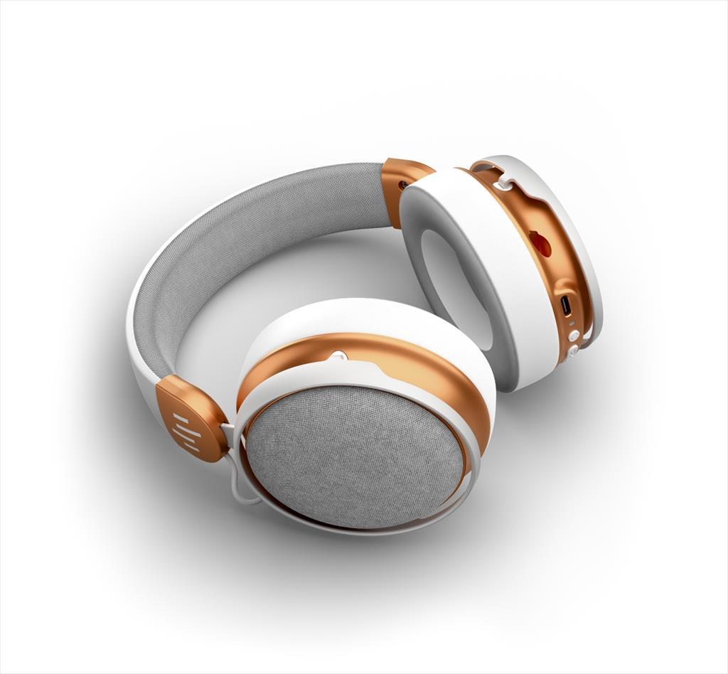 HEADPHONES DARK PROJECT Wireless (2.4GHz&BT) Gaming-Headset SONO w/Mic, 53mm neodymium driver, White/Gold