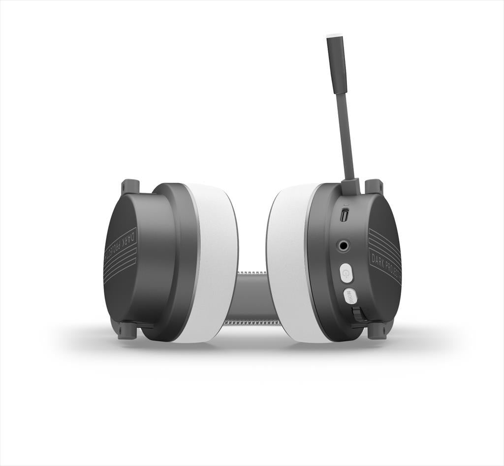 HEADPHONES DARK PROJECT Wireless (2.4GHz&BT) Gaming-Headset VEXO w/Mic, 50mm neodymium driver, Gray