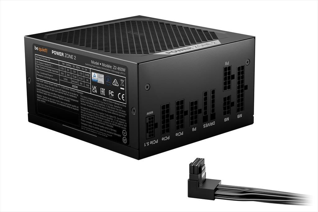 PSU 850W BE QUIET! POWER ZONE 2 80 Plus PLATINUM FULL MODULAR, w/ 90° angled 12V-2x6, BP007EU