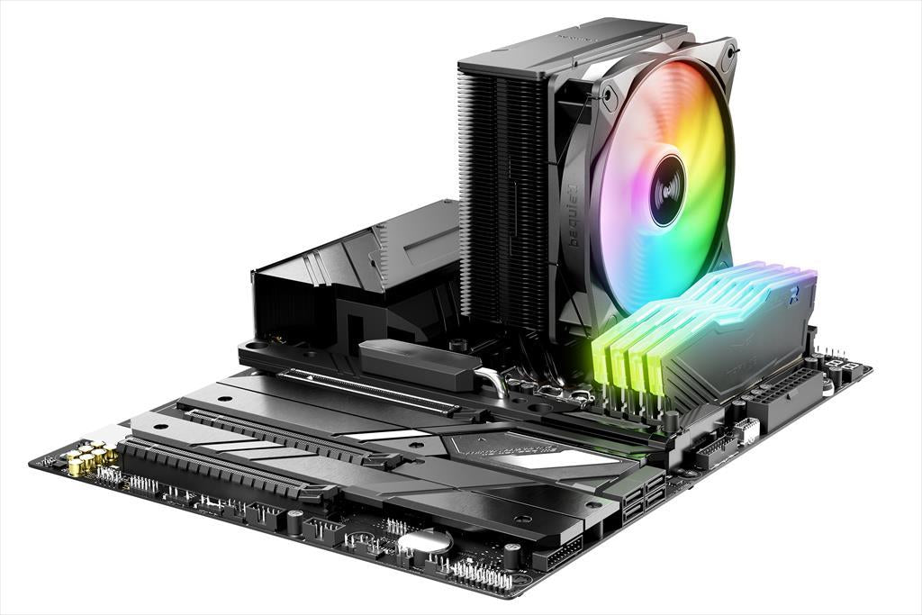 COOLERS CPU BE QUIET! PURE ROCK 3 LX BLACK, 4 heatpipes 6mm, Light Wings LX 120mm ARGB PWM fan, TDP 190W, BK040