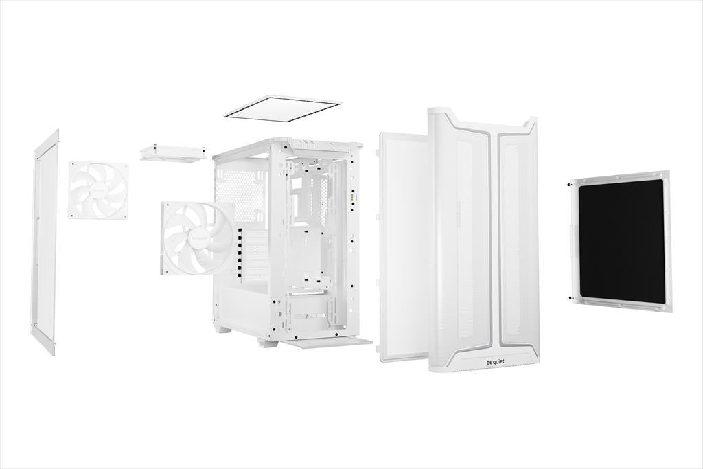 CASE BE QUIET! ATX Mid-Tower Pure Base 501 DX, 3x140mm Pure Wings 3, ARGB Front Strip, White BGW77