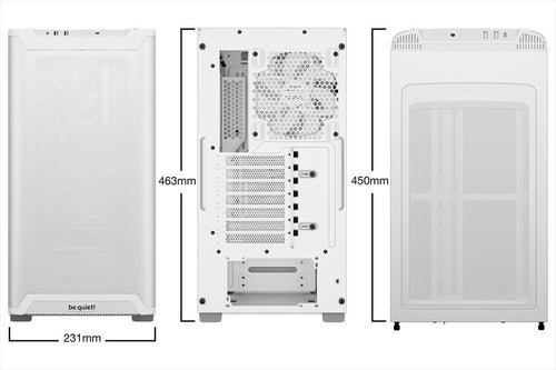 CASE BE QUIET! ATX Mid-Tower Pure Base 501 Airflow Window, 2x140mm Pure Wings 3, White BGW75