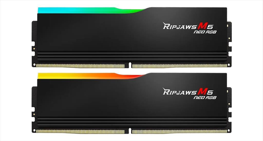 RAM DDR5 64GB(2x32GB) 6000MHz CL36 G.SKILL Ripjaws M5 NEO RGB Intel XMP/AMD EXPO Black F5-6000J3636F32GX2-RM5NRK