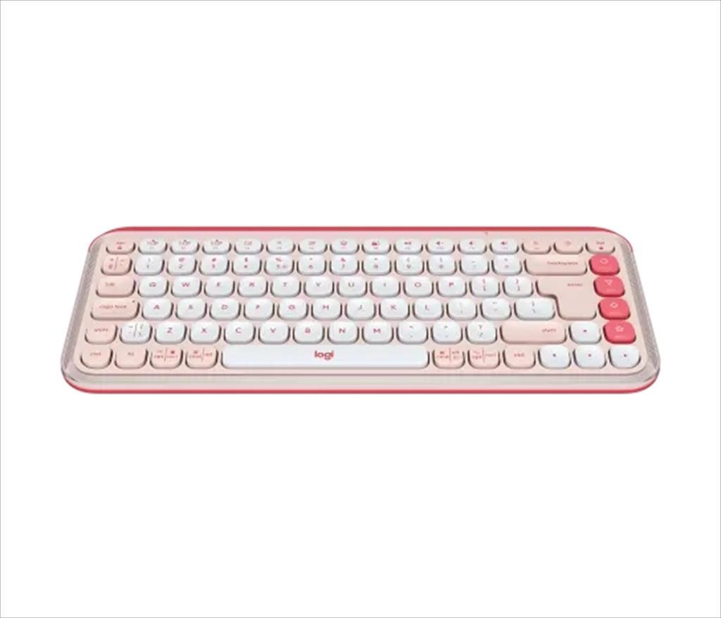 KEYBOARD BLUETOOTH LOGITECH POP Icon Keys Rose & Off White 920-013073