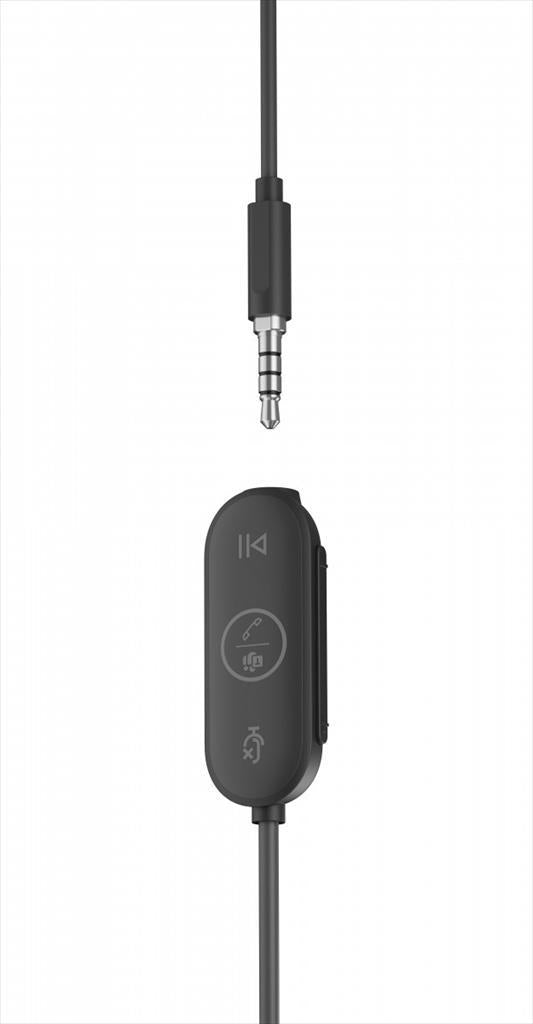 EARPHONES WIRED LOGITECH ZONE (Teams edition) w/microphone, USB-A, USB-C, 3.5 mm, Graphite, 981-001009
