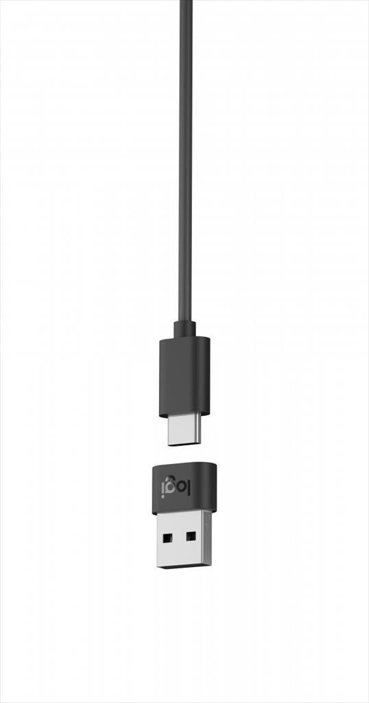 EARPHONES WIRED LOGITECH ZONE (Teams edition) w/microphone, USB-A, USB-C, 3.5 mm, Graphite, 981-001009