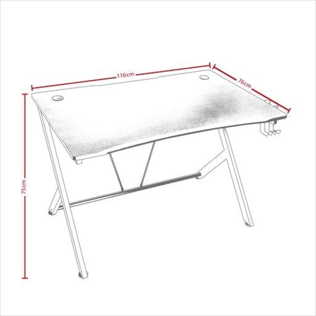GAMING DESK NITRO CONCEPTS D12, BLACK/RED, GAGC-172