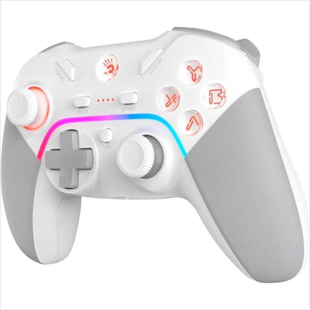 GAME PAD WIRELESS A4TECH BLOODY GPW70,RGB, 2.4G+Wired,PC, PS3, Switch, Android, White, A4-CON-GPW70-WH