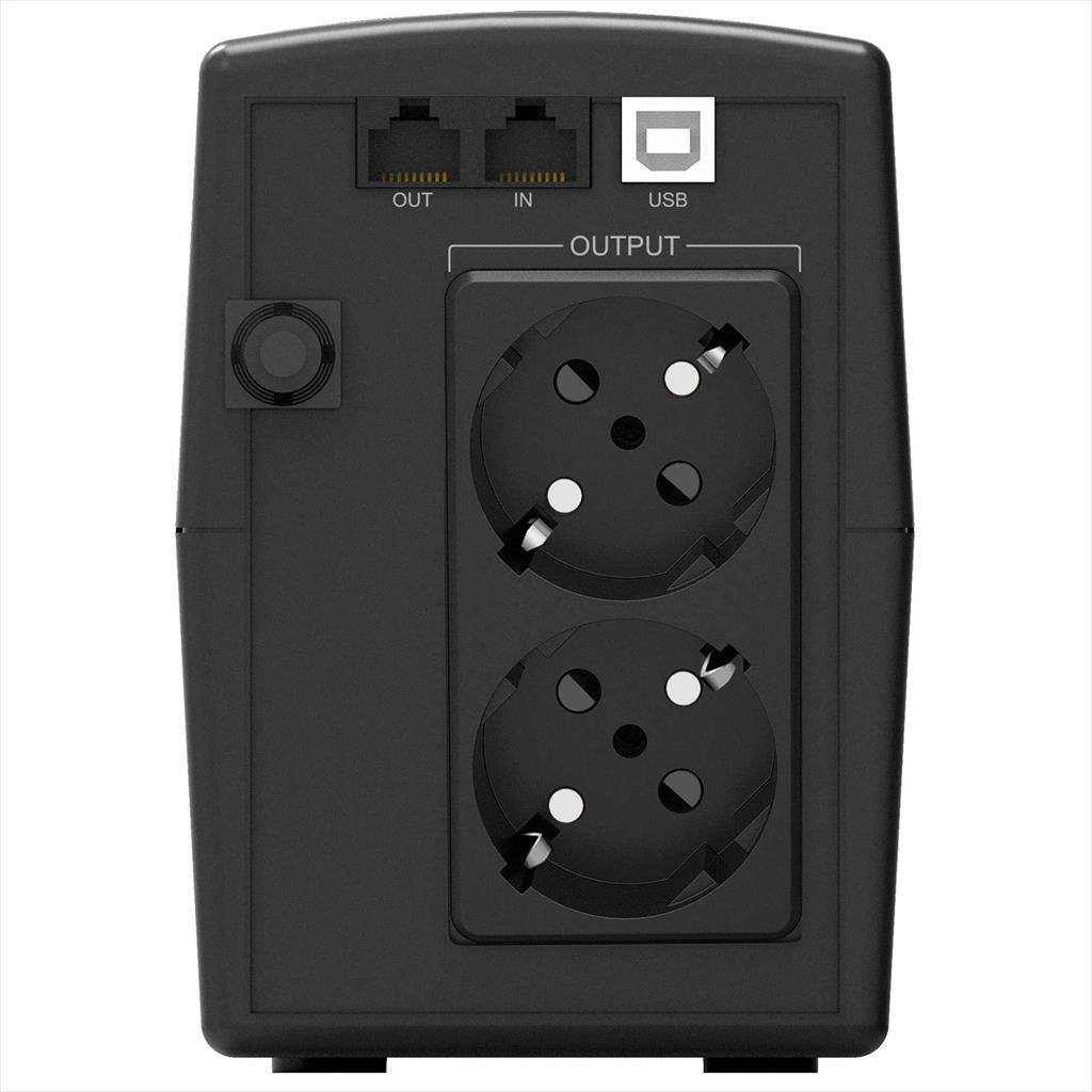 UPS 600VA / 360W POWERWALKER BASIC VI 600 STL, 2xSHUKO, USB, RJ-11, RJ-45, HID, 10121072