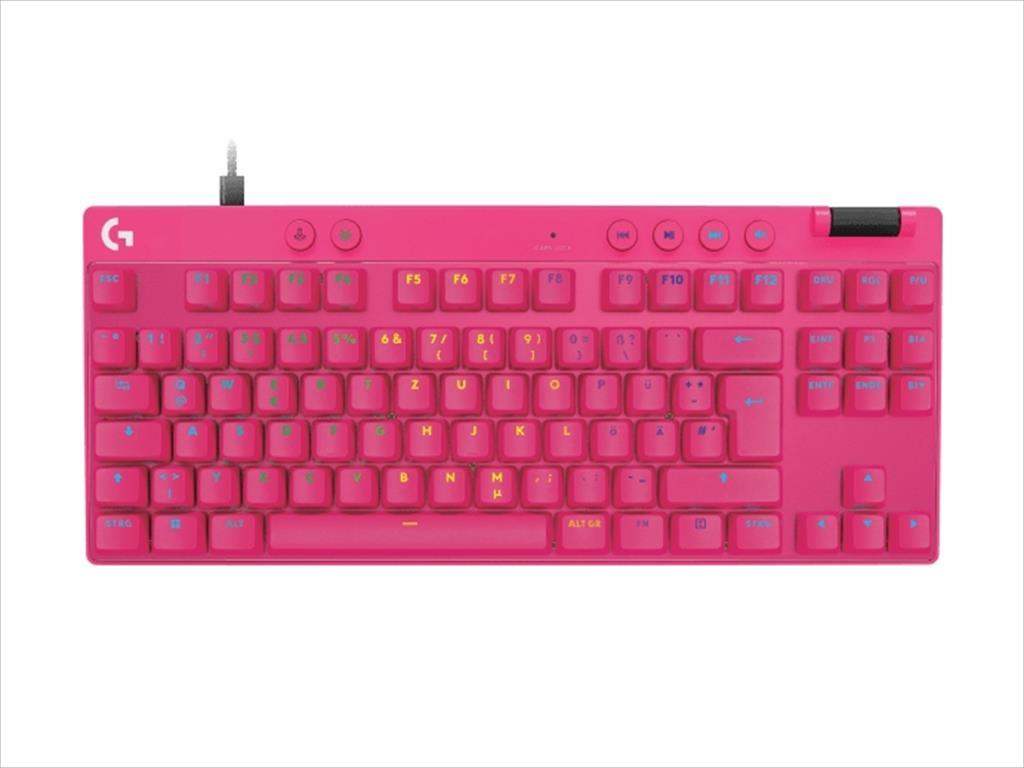 KEYBOARD MECHANICAL LOGITECH G PRO X RAPID MAGENTA, TKL, LIGHTSYNC RGB, TACTILE MAGNETIC, 920-013253