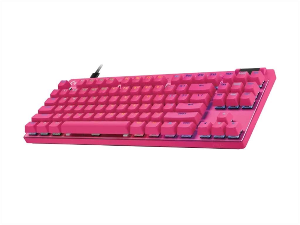 KEYBOARD MECHANICAL LOGITECH G PRO X RAPID MAGENTA, TKL, LIGHTSYNC RGB, TACTILE MAGNETIC, 920-013253