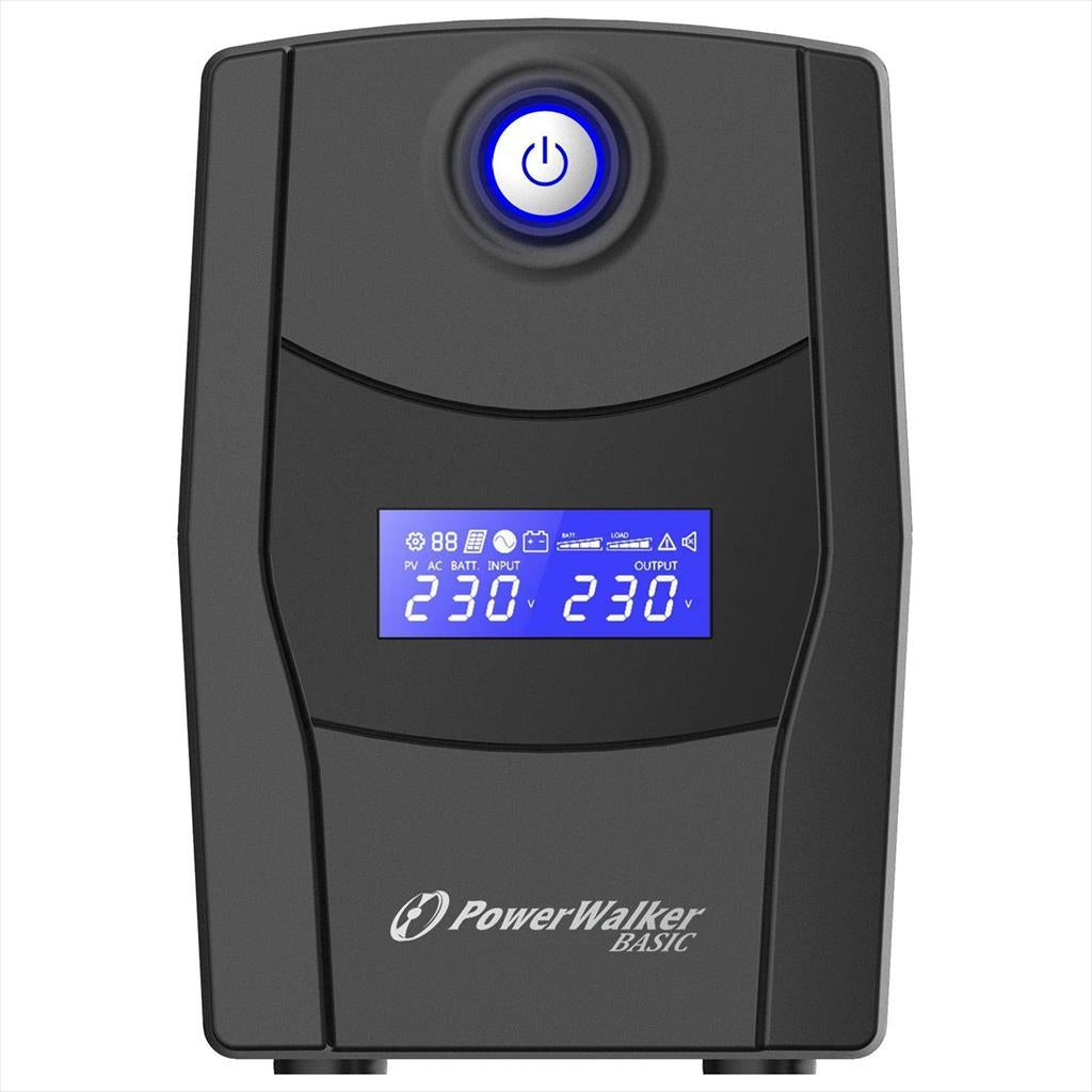 UPS 800VA / 480W POWERWALKER BASIC VI 800 STL, 2xSHUKO, RJ-11, RJ-45, USB, HID, 10121073