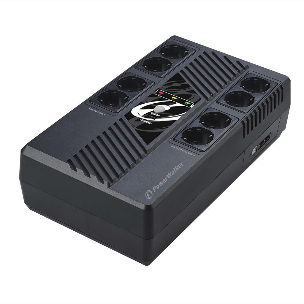 UPS 1000VA / 600W POWERWALKER VI 1000 MS, 8xSHUKO,AVR, USB, HID, RJ-11, RJ-45, 10121162