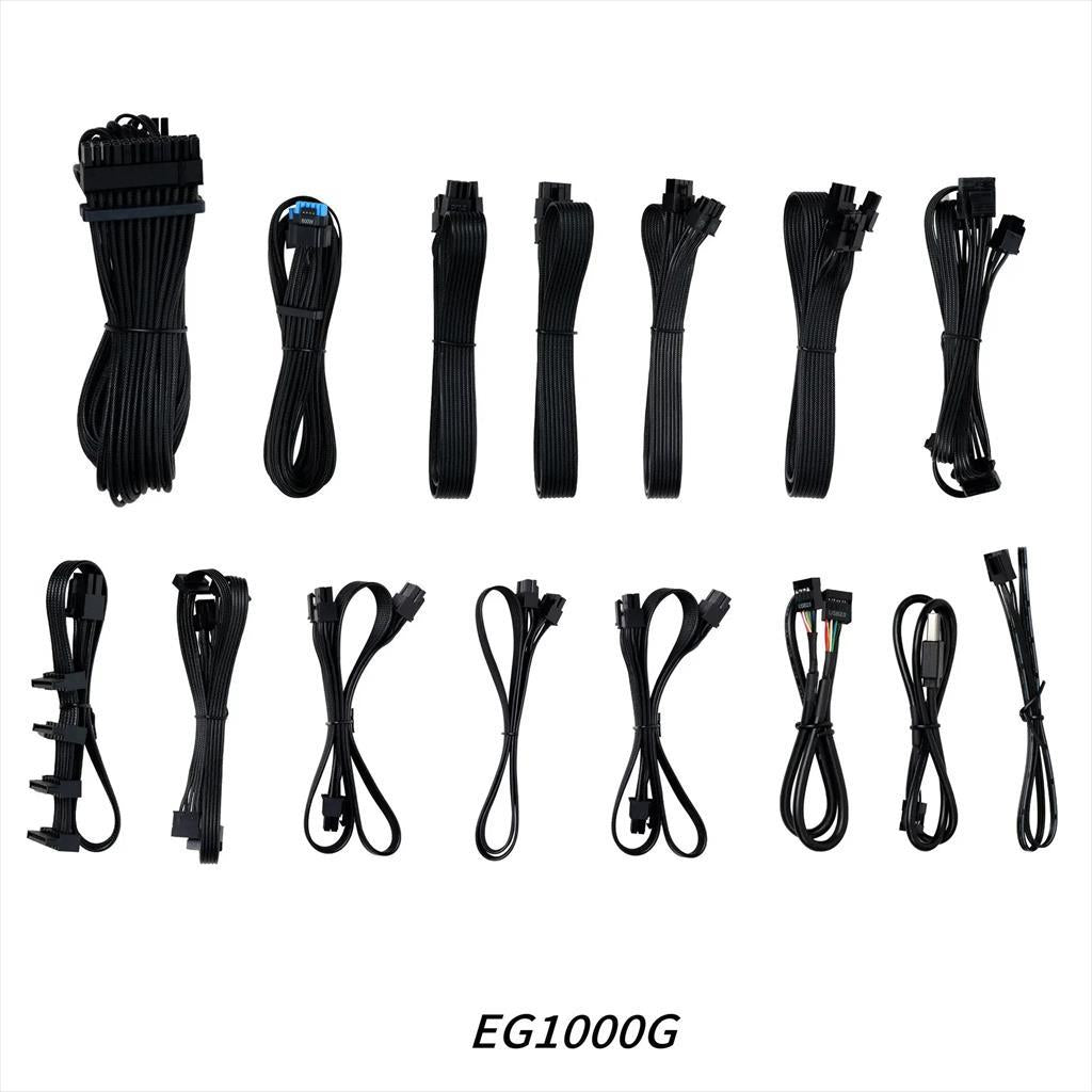 PSU 1000W LIAN LI EDGE GOLD EG1000G 80+ GOLD PCIe 5.1 (L-Shape, w/x4 USB 2.0 headers), FULL MODULAR Black