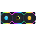 COOLERS CASE FAN 3x120mm LIAN LI UNI FAN SL w/ L-Wireless controller, LCD 120 Reverse Blade A-RGB PWM, Black, 12RSLLCD1W3B