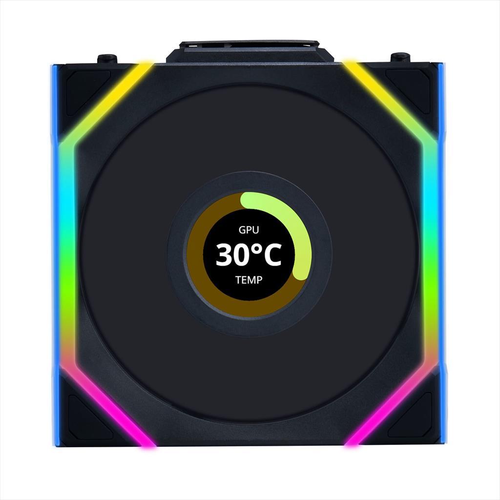 COOLERS CASE FAN 120mm LIAN LI UNI FAN SL Wireless LCD 120 A-RGB PWM, Black, 12SLLCD1W1B