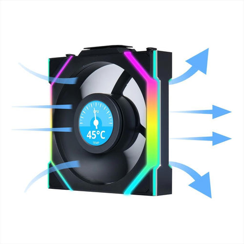 COOLERS CASE FAN 120mm LIAN LI UNI FAN SL Wireless LCD 120 A-RGB PWM, Black, 12SLLCD1W1B