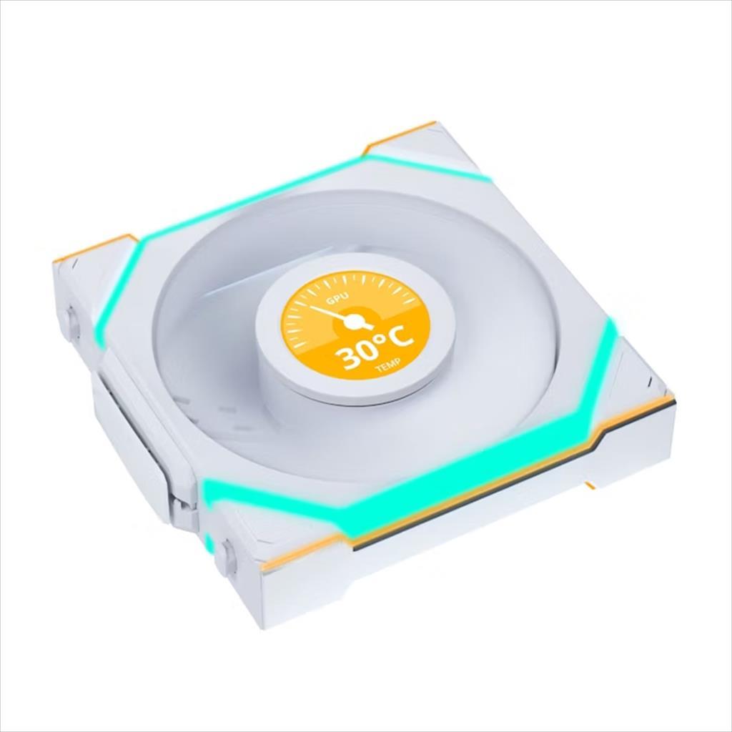 COOLERS CASE FAN 120mm LIAN LI UNI FAN SL Wireless LCD 120 A-RGB PWM, White, 12SLLCD1W1W