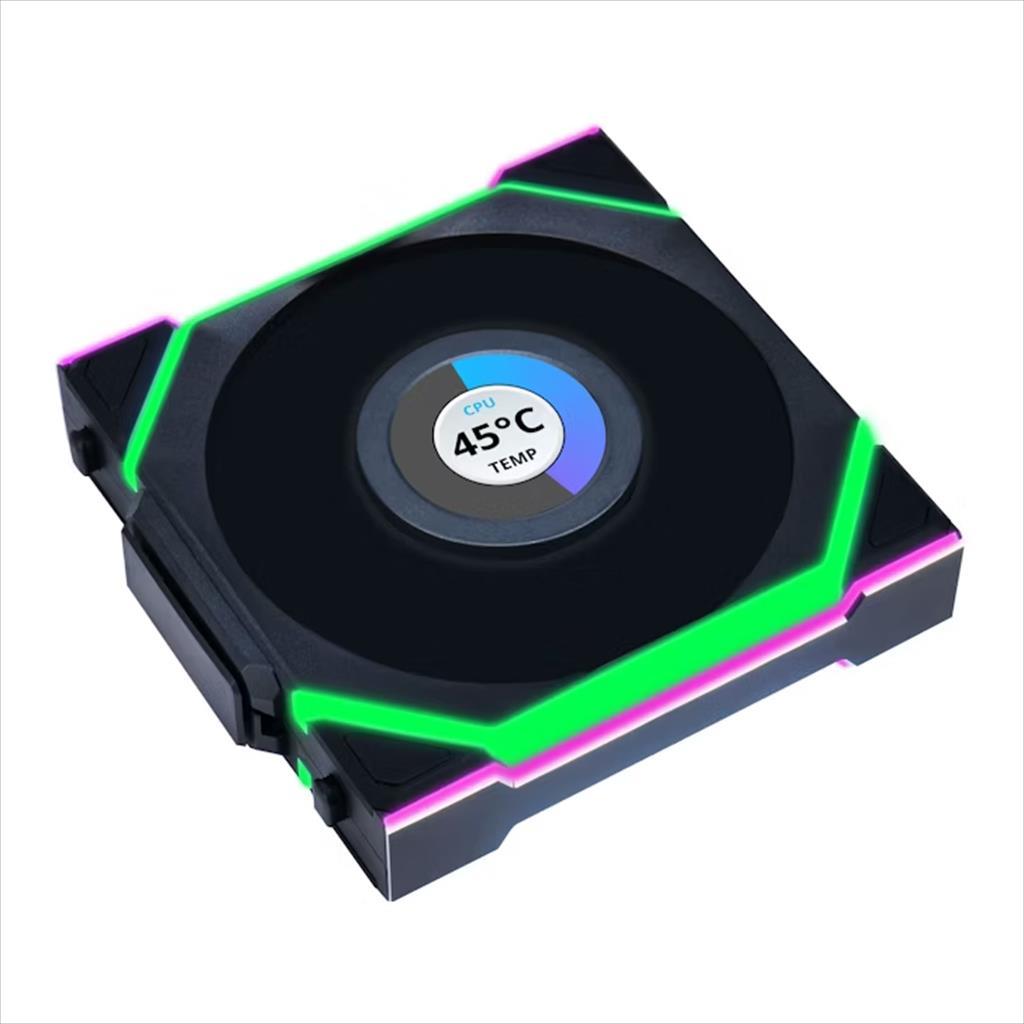 COOLERS CASE FAN 120mm LIAN LI UNI FAN SL Wireless LCD 120 Reverse Blade A-RGB PWM, Black, 12RSLLCD1W1B