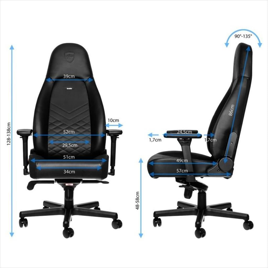 GAMING CHAIR NOBLECHAIRS ICON, BLACK NBL-ICN-PU-BLA