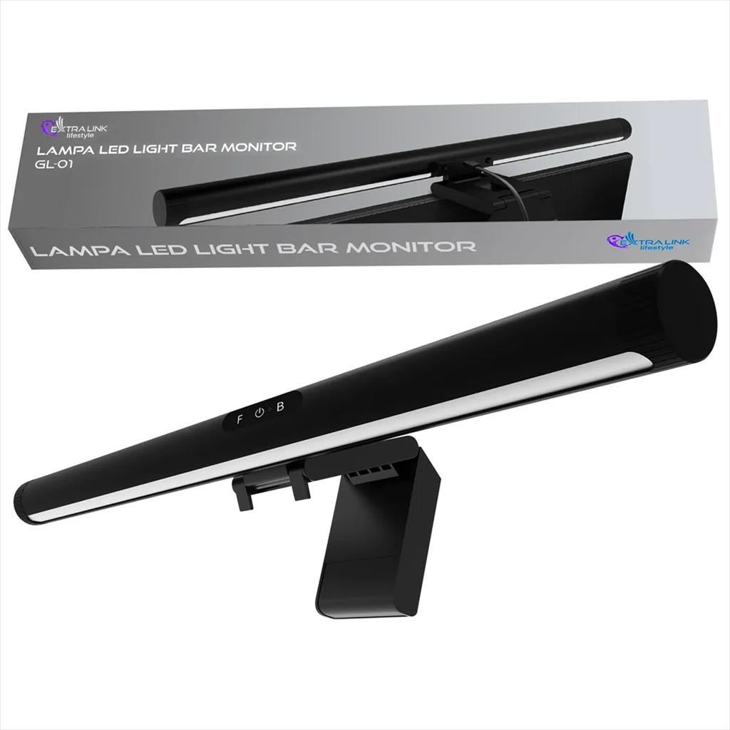 MONITOR LED LIGHT BAR EXTRALINK type C power connector, Black