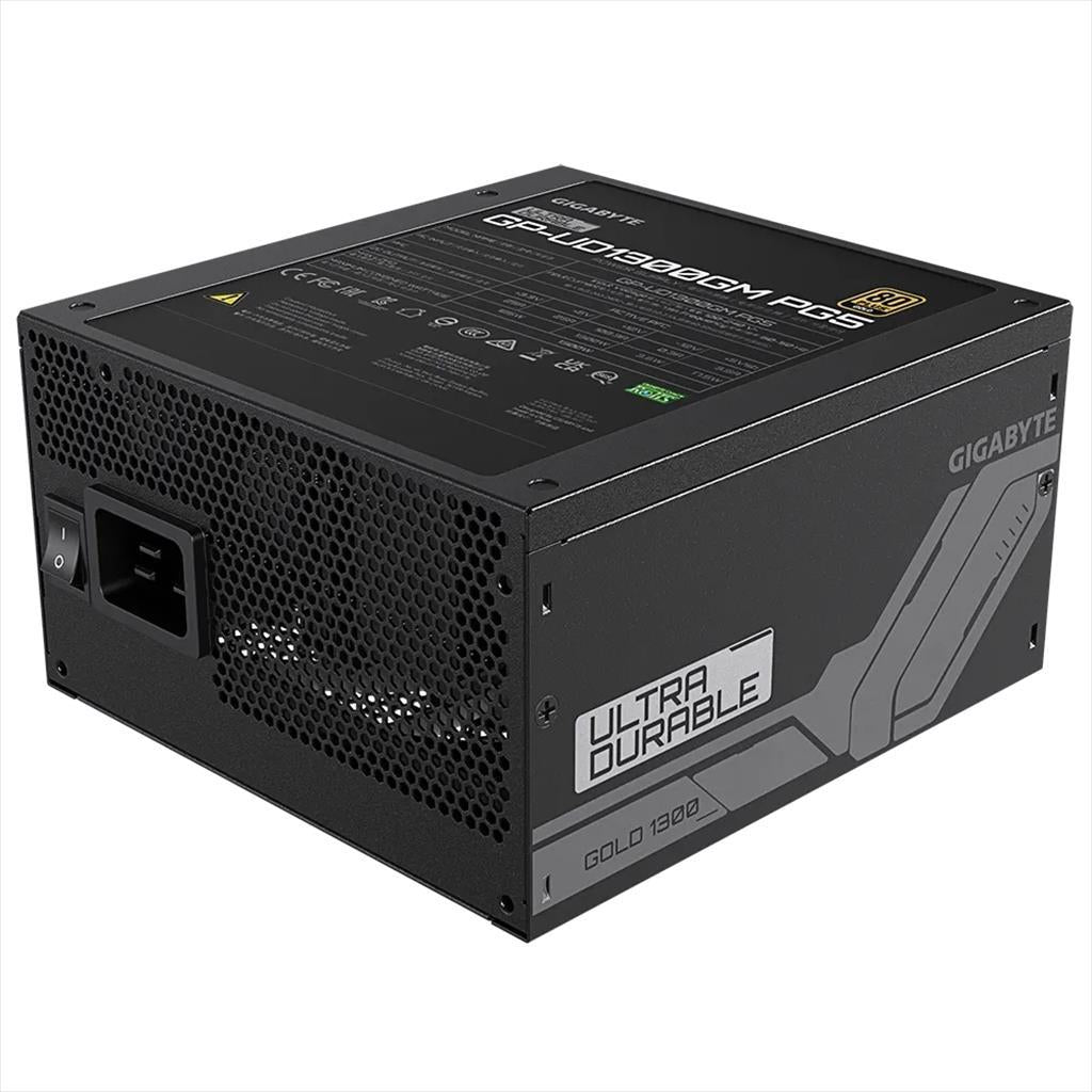PSU 1300W GIGABYTE UD1300GM PG5 80 PLUS GOLD w/PCIE 5.0, FULL MODULAR, BLACK, GP-UD1300GM PG5