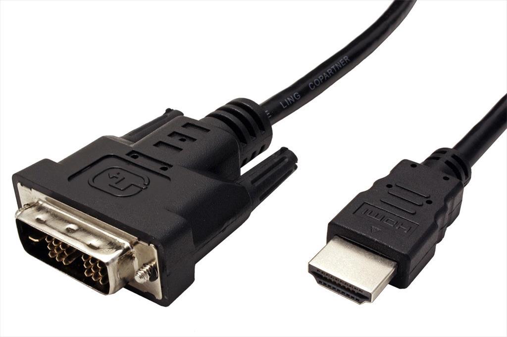 CABLES MONITOR DVI-D to HDMI  M-M 2m Secomp, 11.99.5522-20